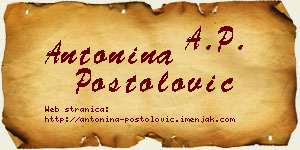 Antonina Postolović vizit kartica